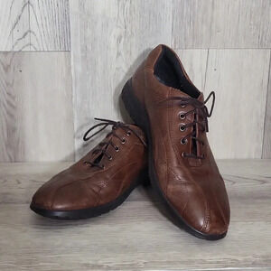 🛍Ecco Shock Point Brown Leather Lace Up Oxford Golf Shoes Womens Size‎ 40 …